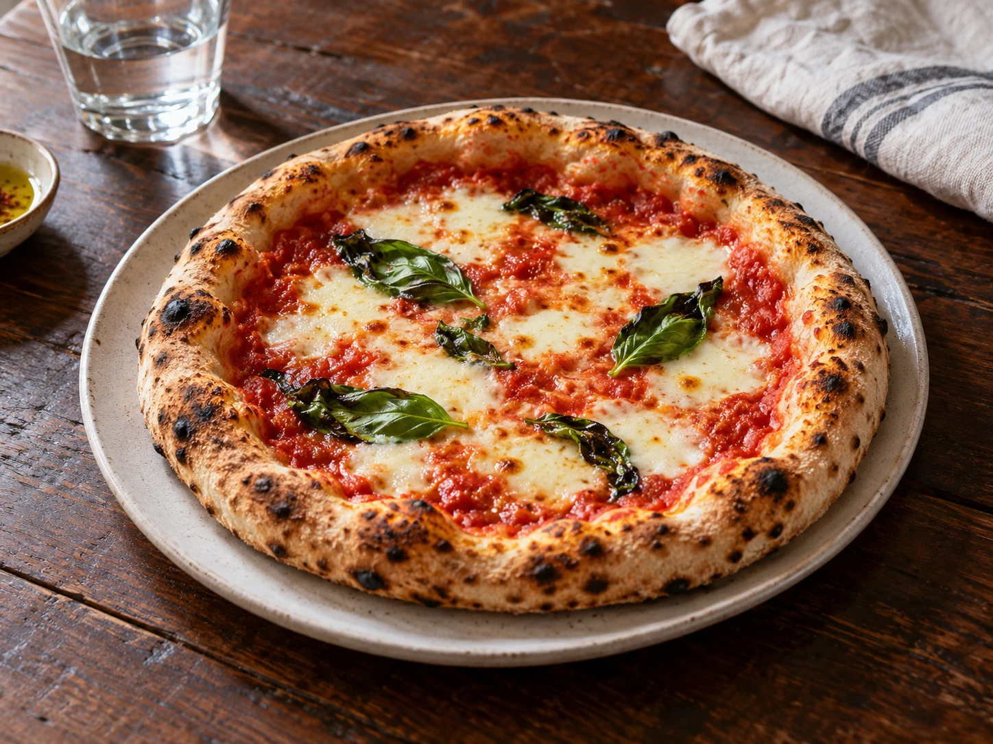 Illustrative pizza visual highlighting colour and texture