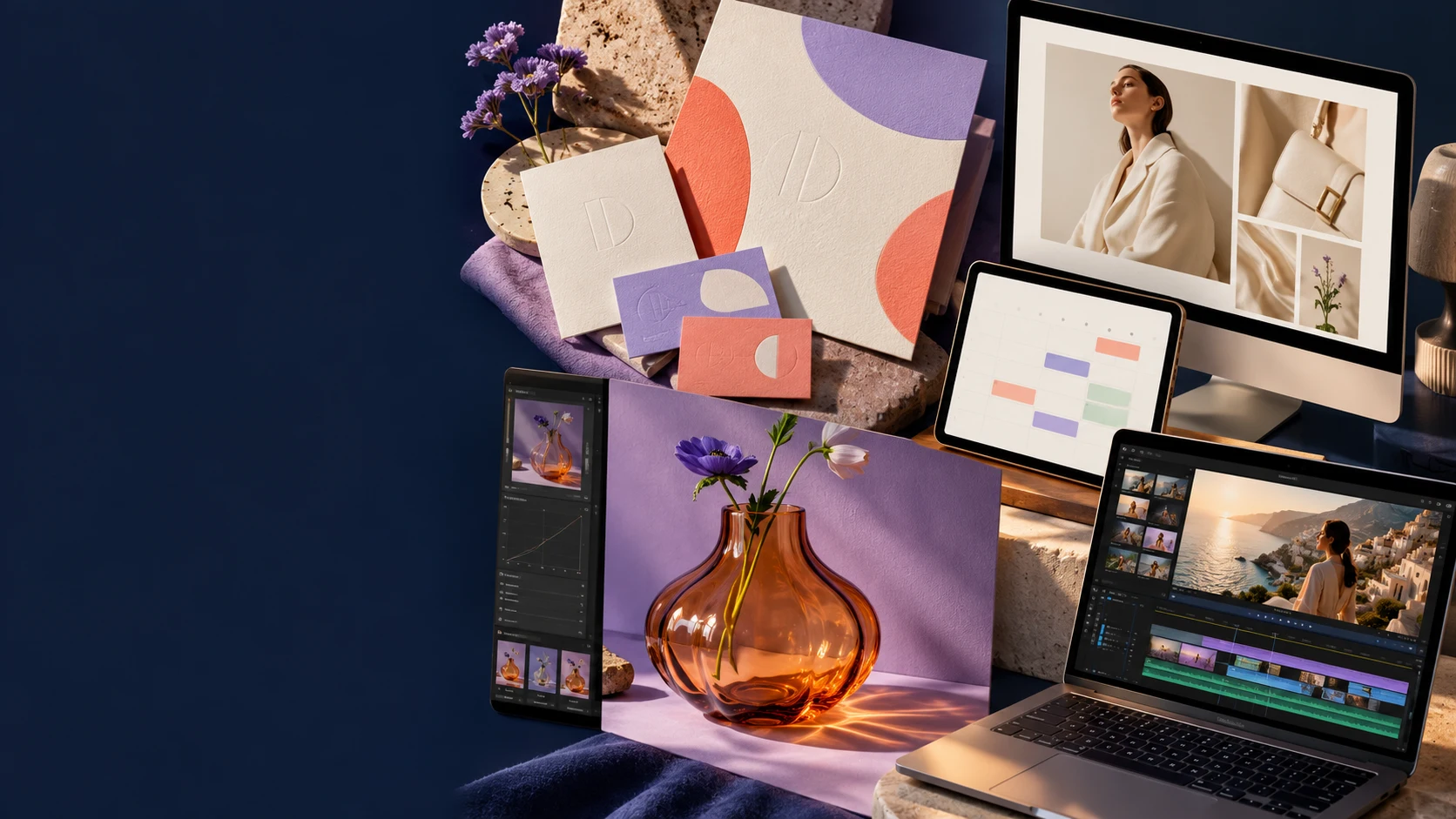 Fotografick&aacute; skl&aacute;dačka webu, aplikace, grafick&yacute;ch podkladů, &uacute;prav fotografie a střihu videa