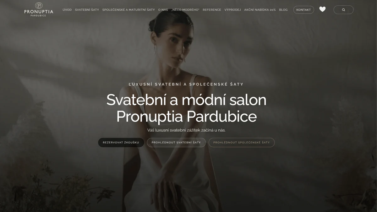 Pronuptia Pardubice &mdash; hotov&yacute; web